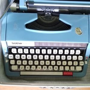 BROTHER TYPEWRITER, MINT CONDITION, BABY BLUE,
